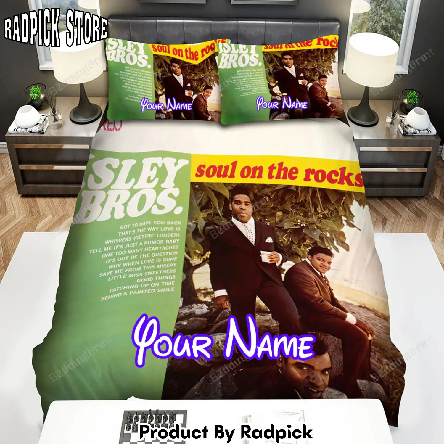 Radpick the isley brothers band album soul on the rocks bed sheets duvet cover personalized name bedding sets rp3271179